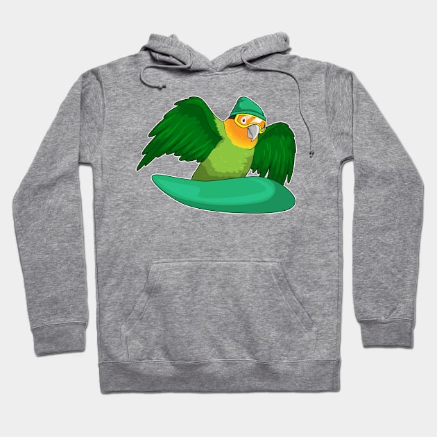 Parrot Snowboard Winter sports Hoodie by Markus Schnabel